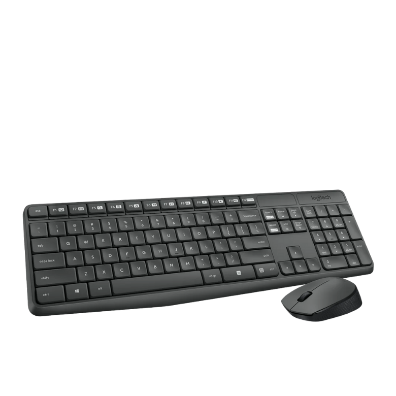 LOGITECH MK235 Wireless Keyboard and Mouse COMBO Grey Keys