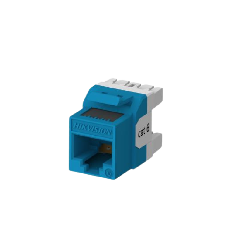 Cat6 Unsheilded 180° Punch Down Keystone Jack - Blue